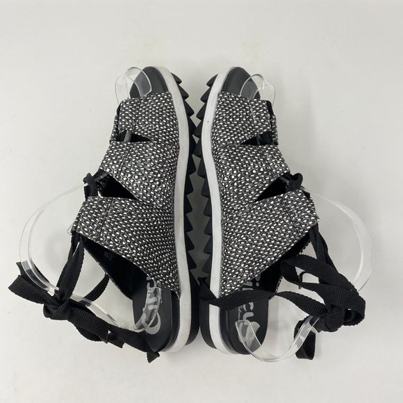 Circus Sam Edelman Riley Sandal Women's 9M Strappy Laced Platform Black Contrast - Picture 5 of 14